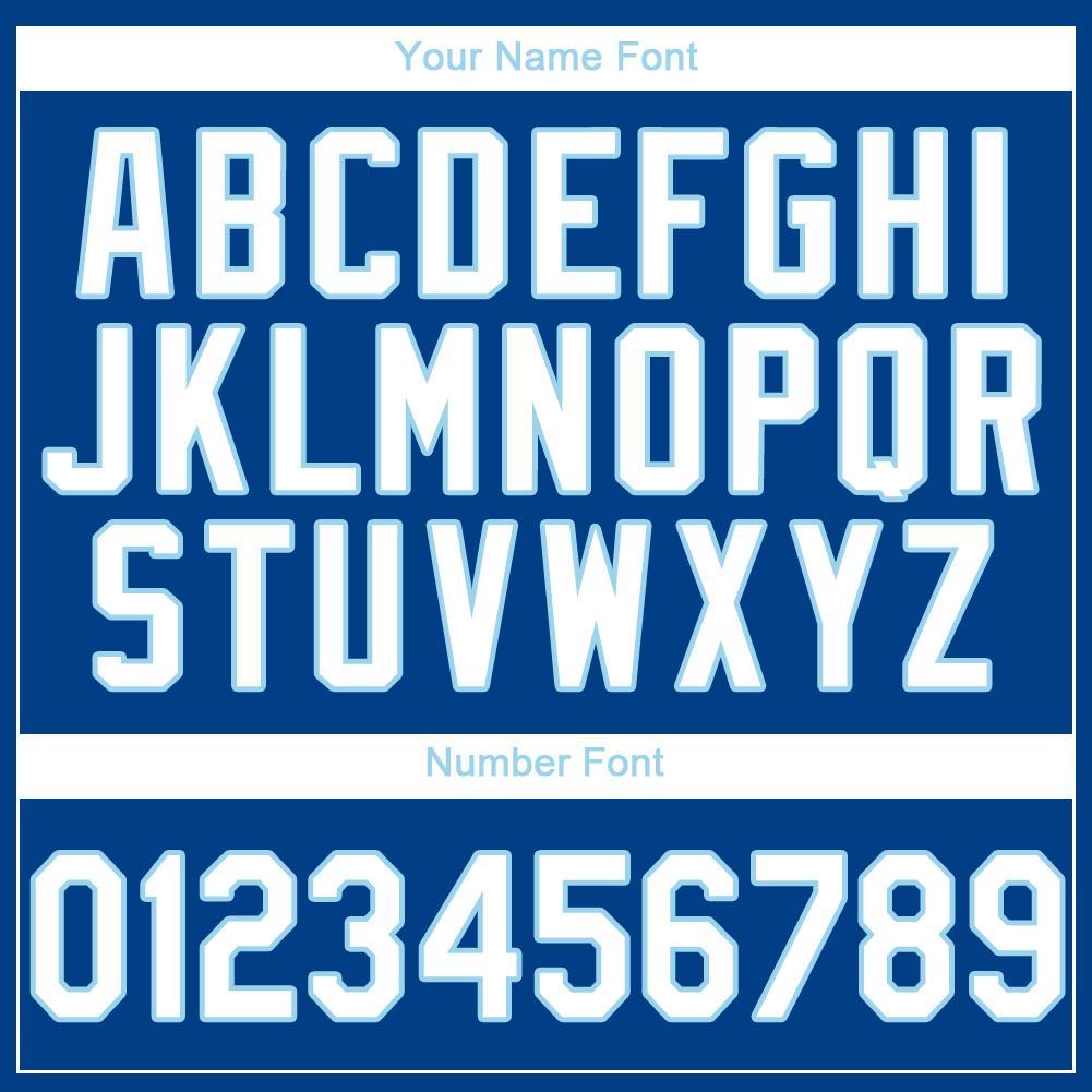 Custom Royal White-Light Blue Baseball Jersey - Image 5