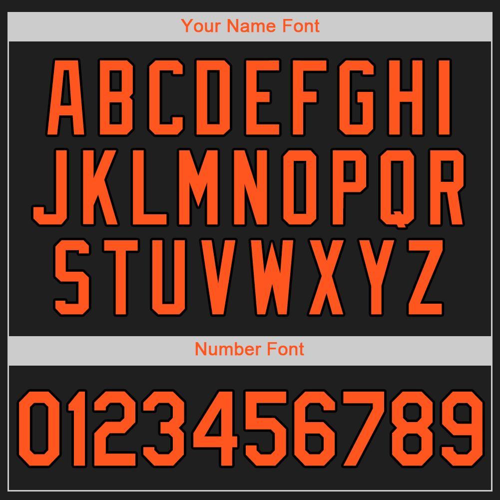 Custom Black Orange Baseball Jersey - Image 5