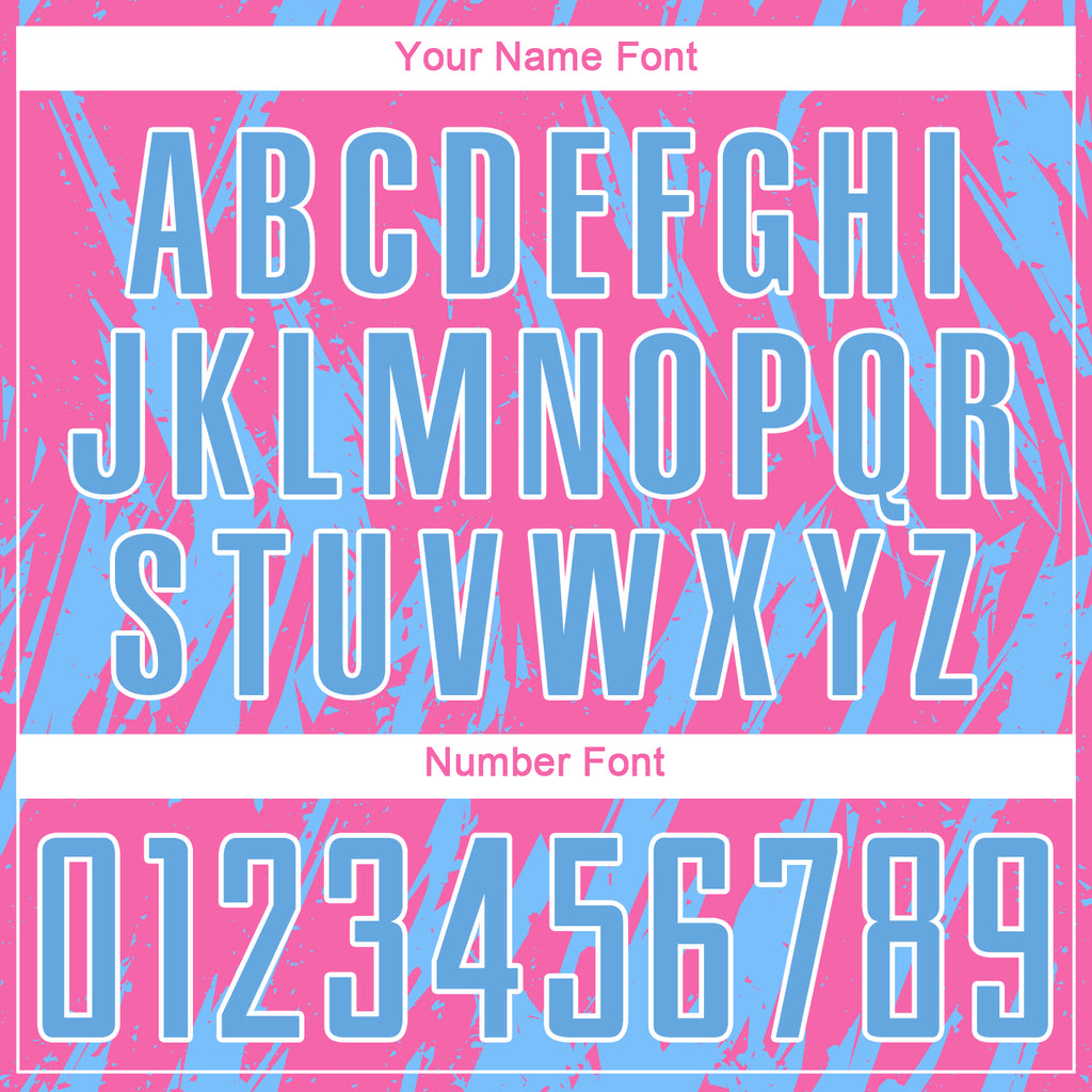 Custom Pink Light Blue-White Sublimation Soccer Uniform Jersey - Image 5