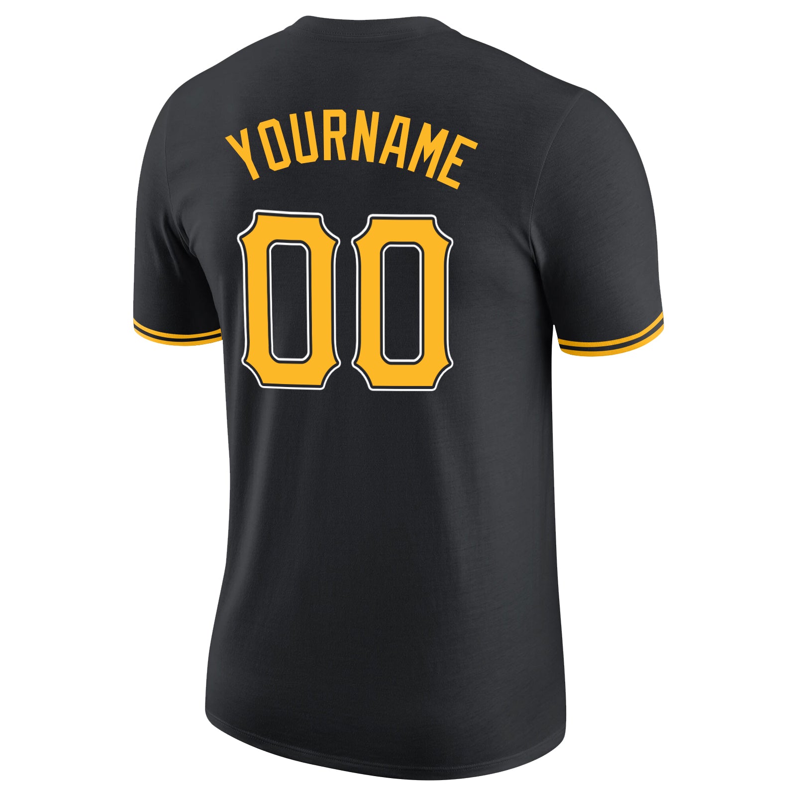 Custom Black Gold-White Performance T-Shirt - Image 7