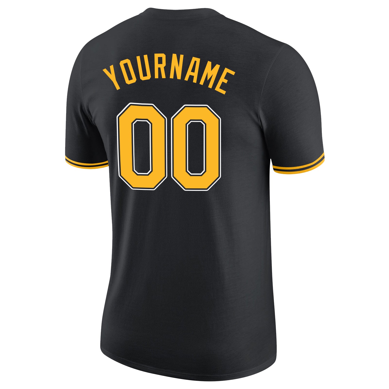 Custom Black Gold-White Performance T-Shirt - Image 6