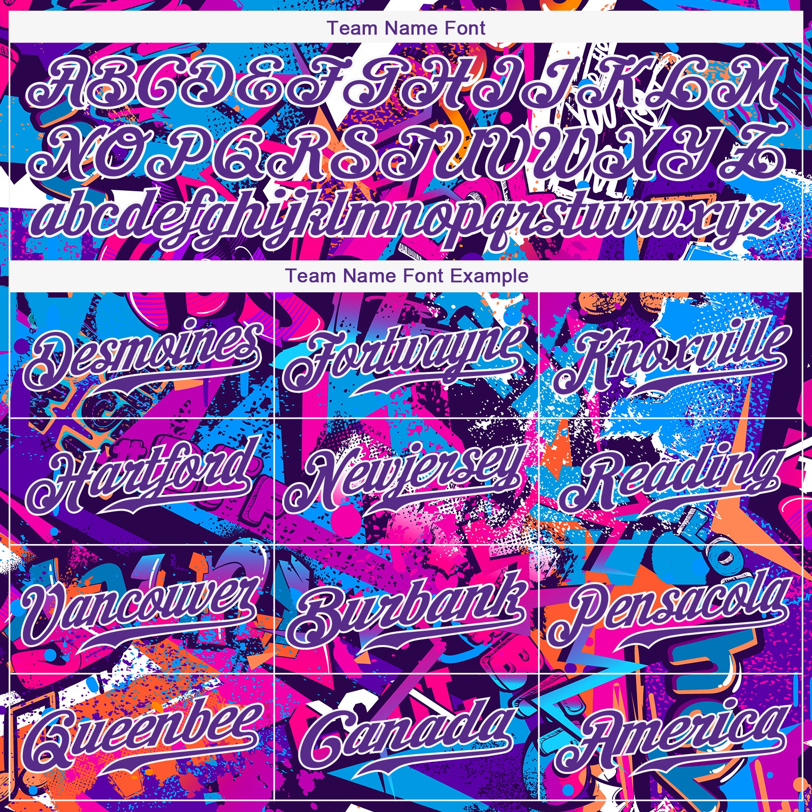 Custom Graffiti Pattern Purple-White 3D Performance T-Shirt - Image 3