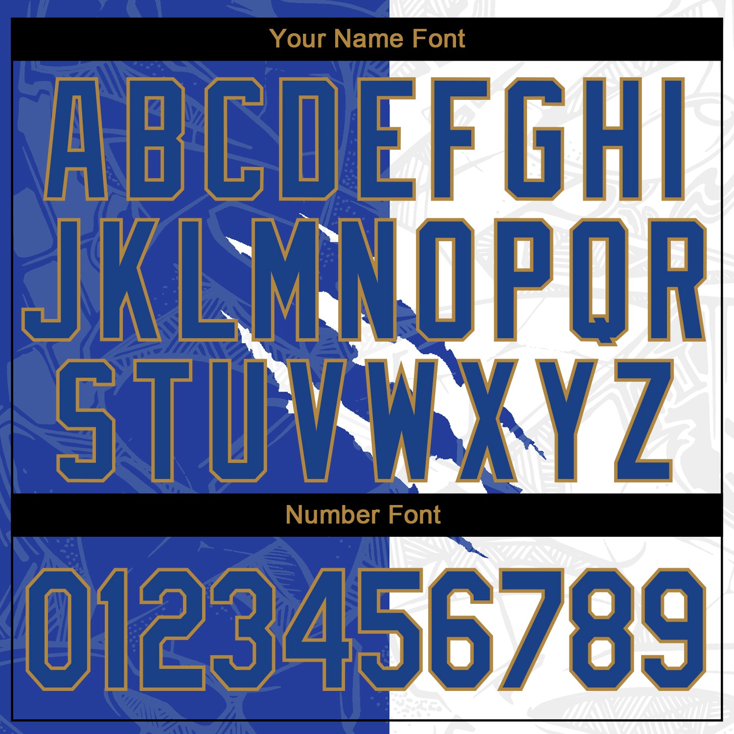 Custom Graffiti Pattern Royal-Old Gold 3D Performance T-Shirt - Image 4