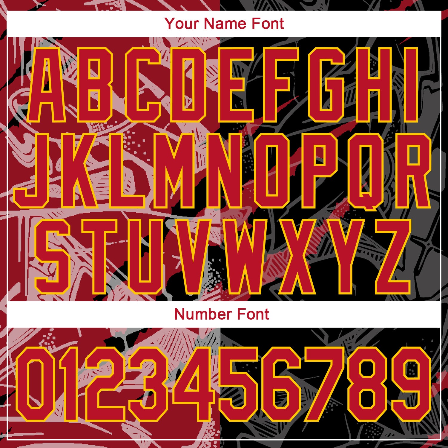 Custom Graffiti Pattern Red-Gold 3D Performance T-Shirt - Image 4